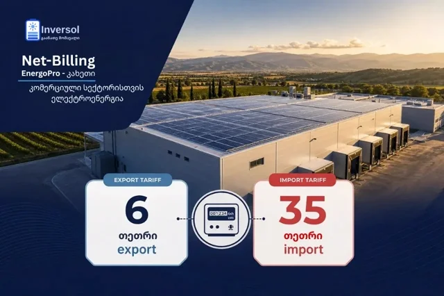 Net-Billing — Energo-Pro, კახეთი: ექსპორტი 6 თეთრი, იმპორტი 35 თეთრი