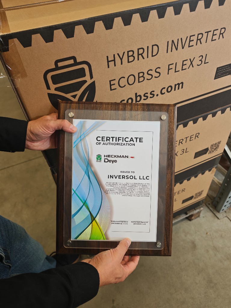 Authorization certificate with EcoBSS FLEX 3L — Tbilisi warehouse